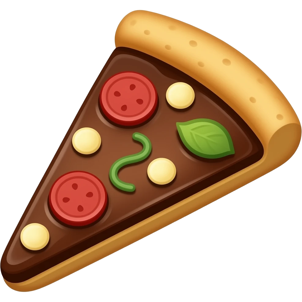 Chocolate pizza emoji