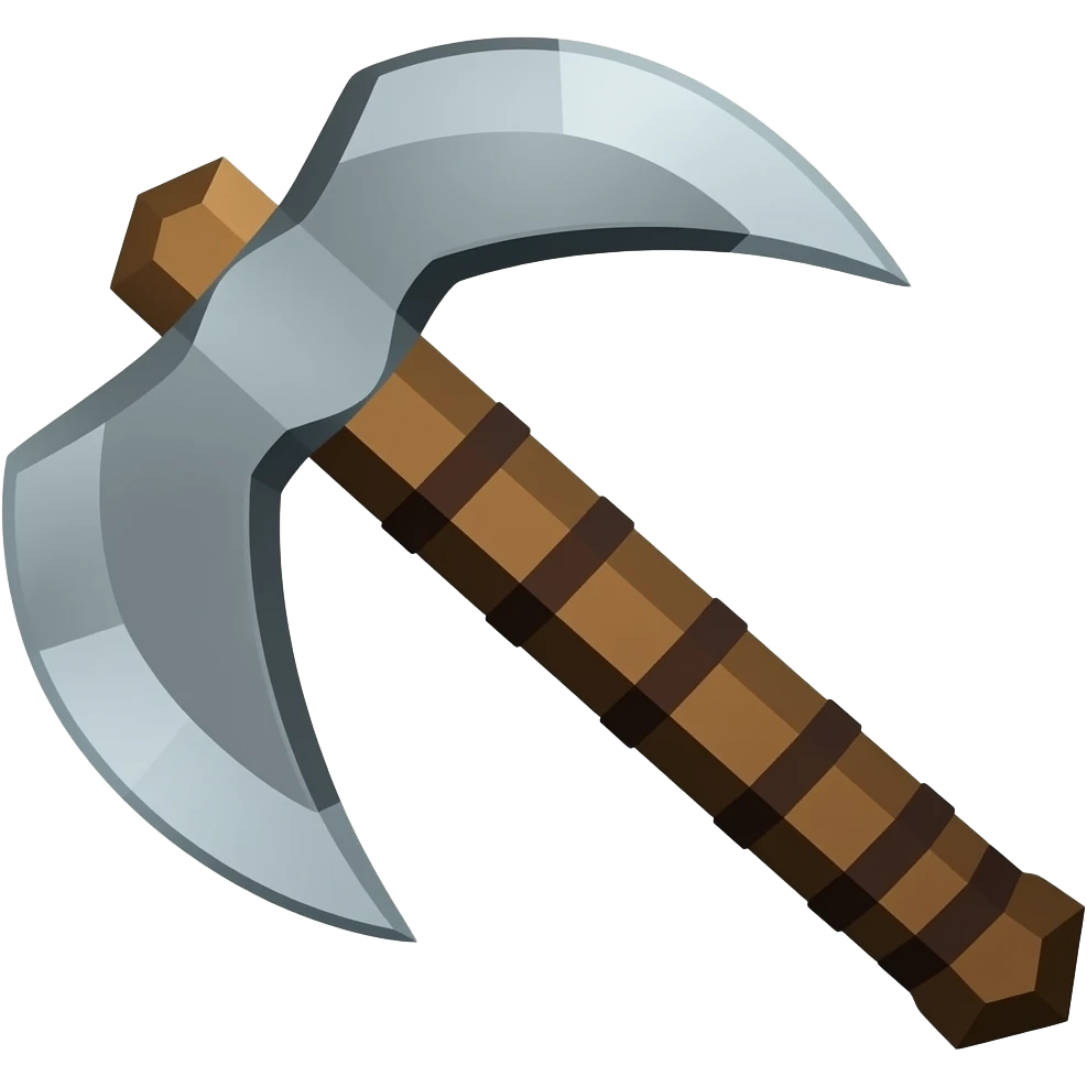 Minecraft pickaxe emoji