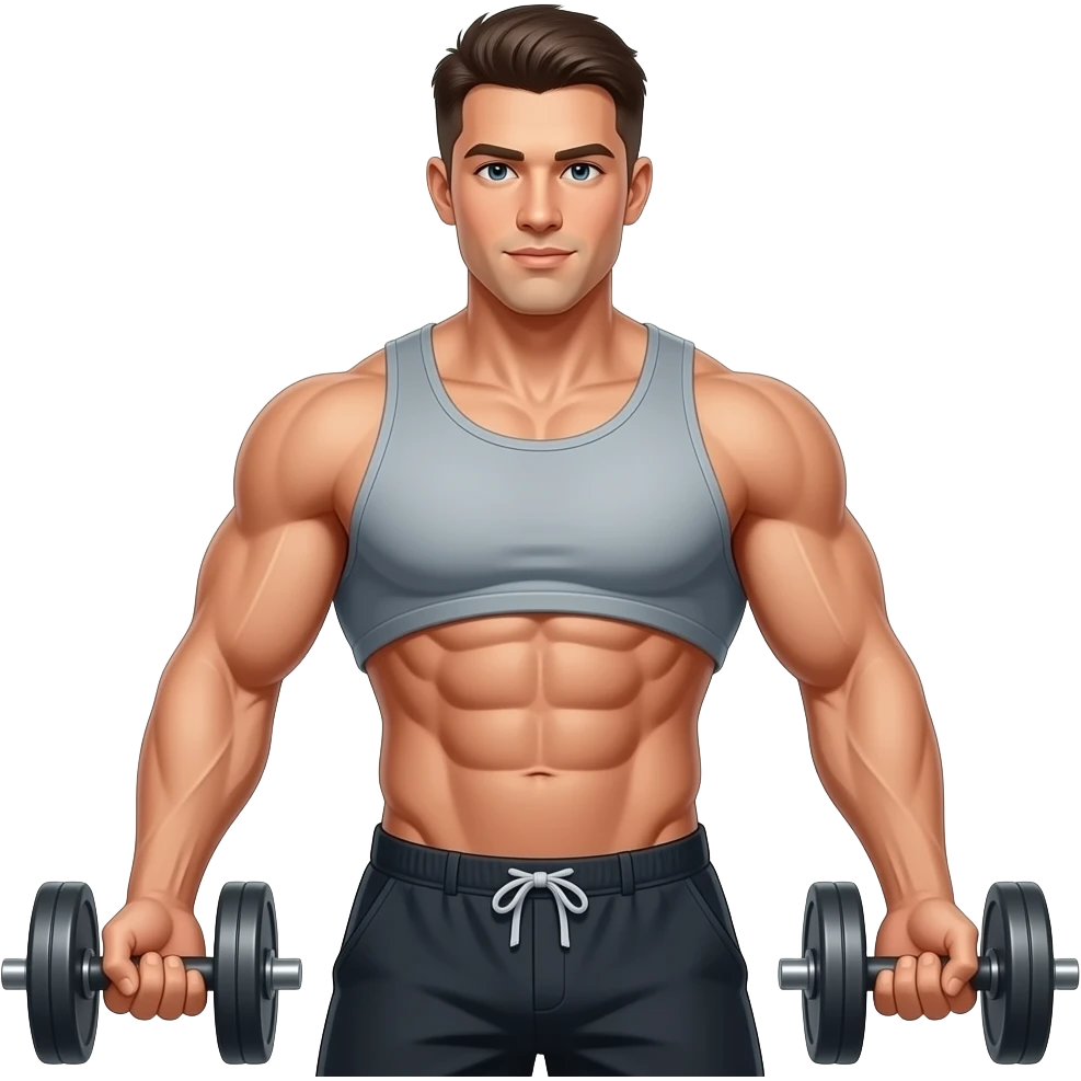 ma przedstawiać ciało całego człowieka mięśniowy wygląd jak trening emoji