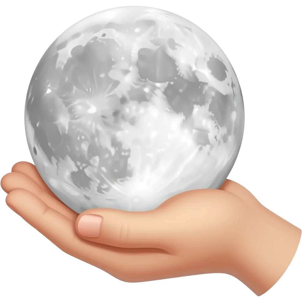 put a full moon inside emoji