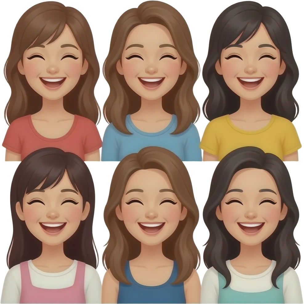 many women laughing emoji
