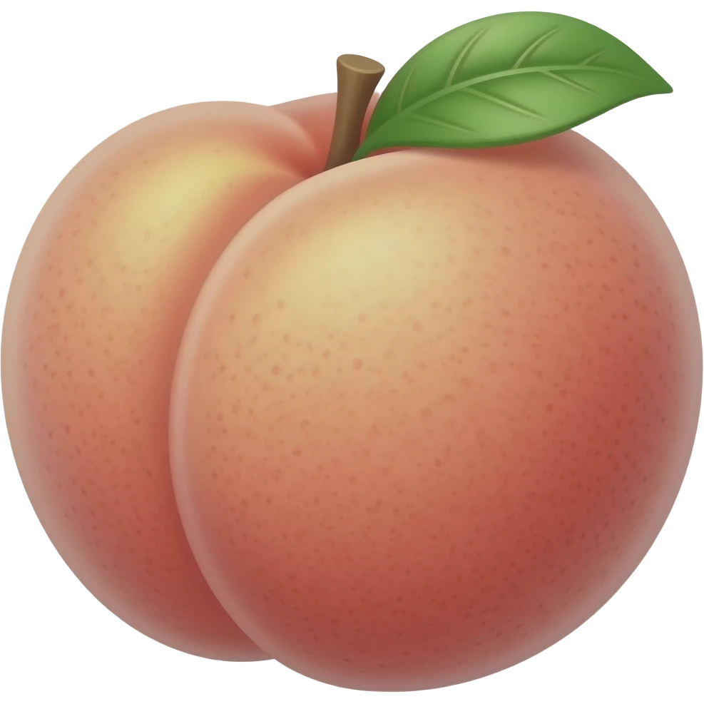 Creamy peach emoji