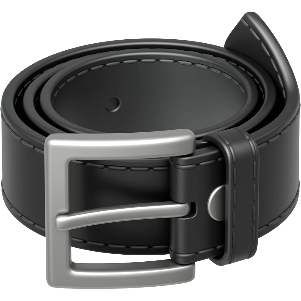 Ceinture homme en cuir noire emoji