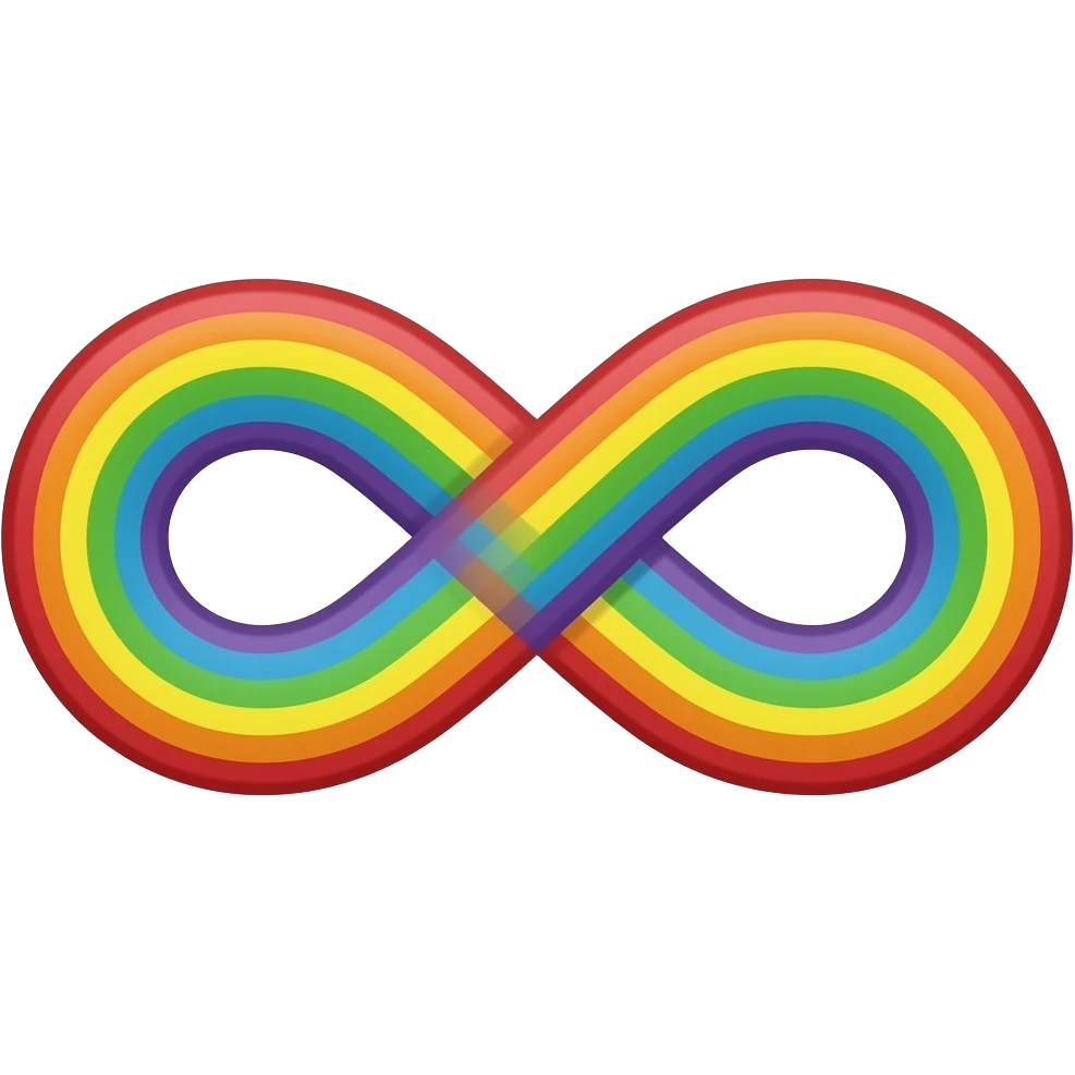 Rainbow infinity symbol emoji