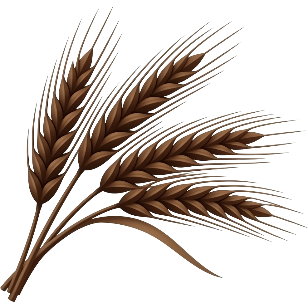 Dark brown realistic wheats 🌾🌾🌾 emoji