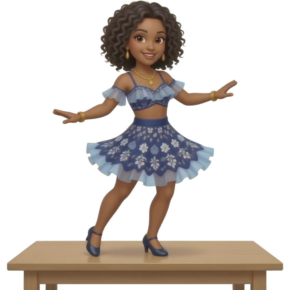 Mam dancing on a table emoji
