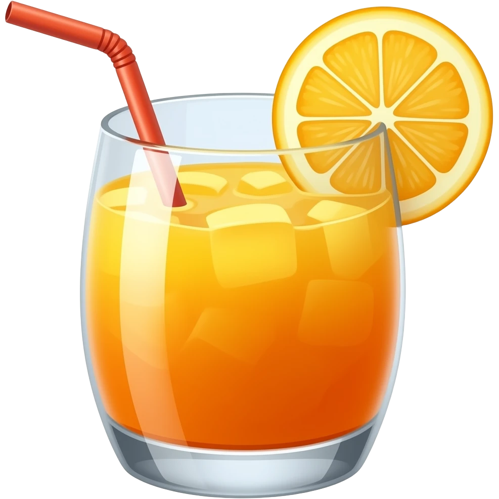 orange tropical cocktail (wide glass) emoji