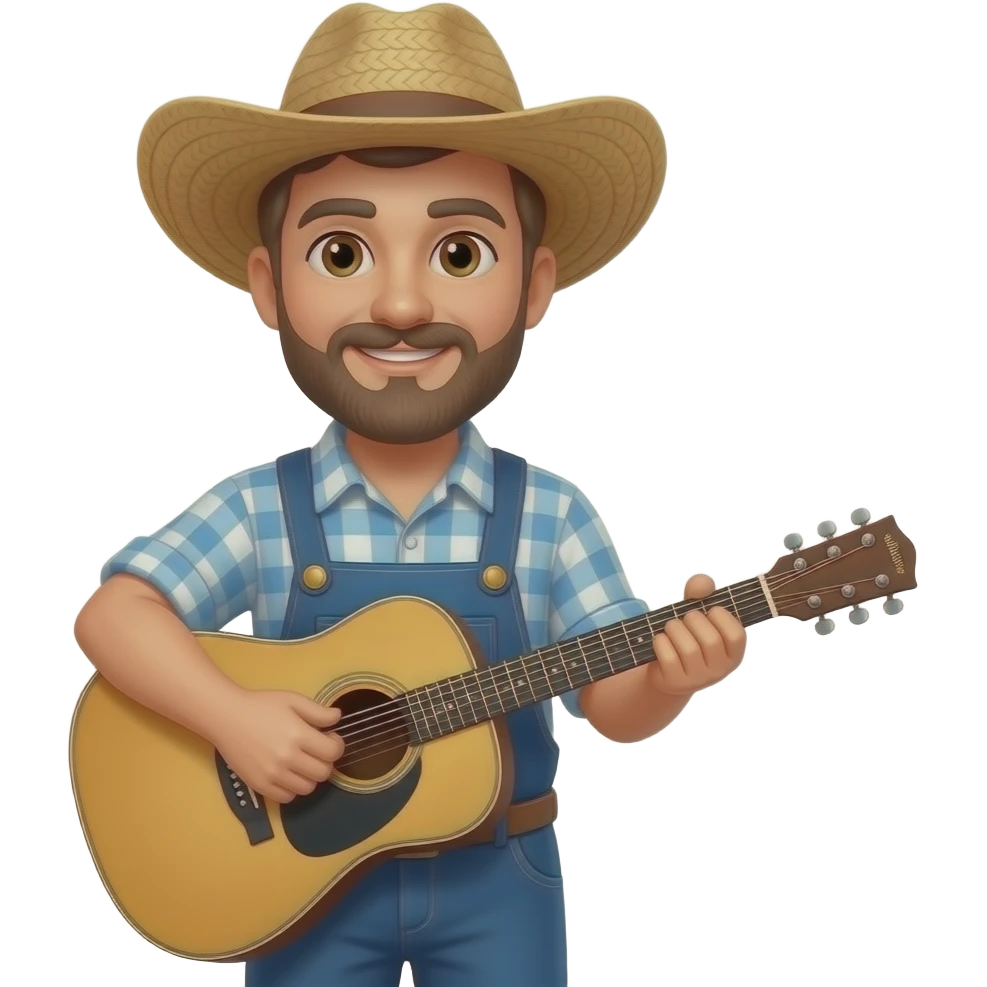 👨‍🌾🎸🧍‍♂️ emoji