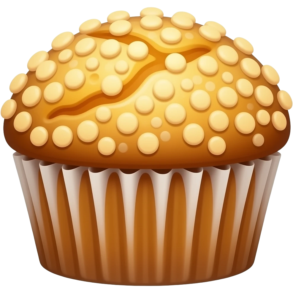 Carrot muffin with streusel topping emoji