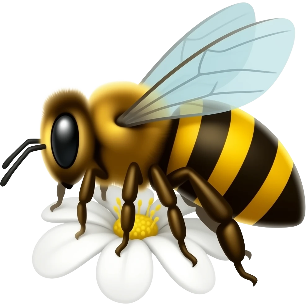 abeja y flor emoji