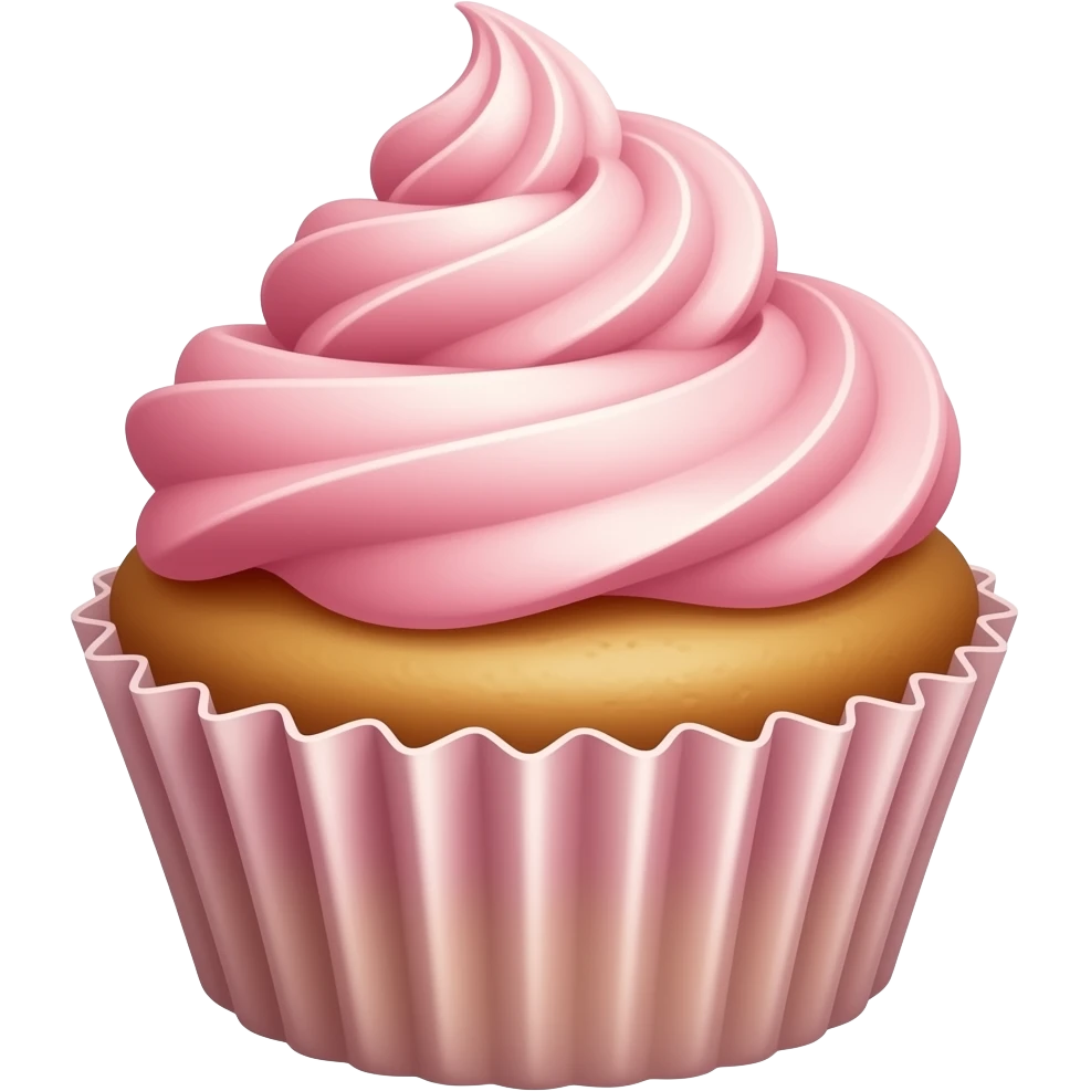 Cupcake with pink icing emoji