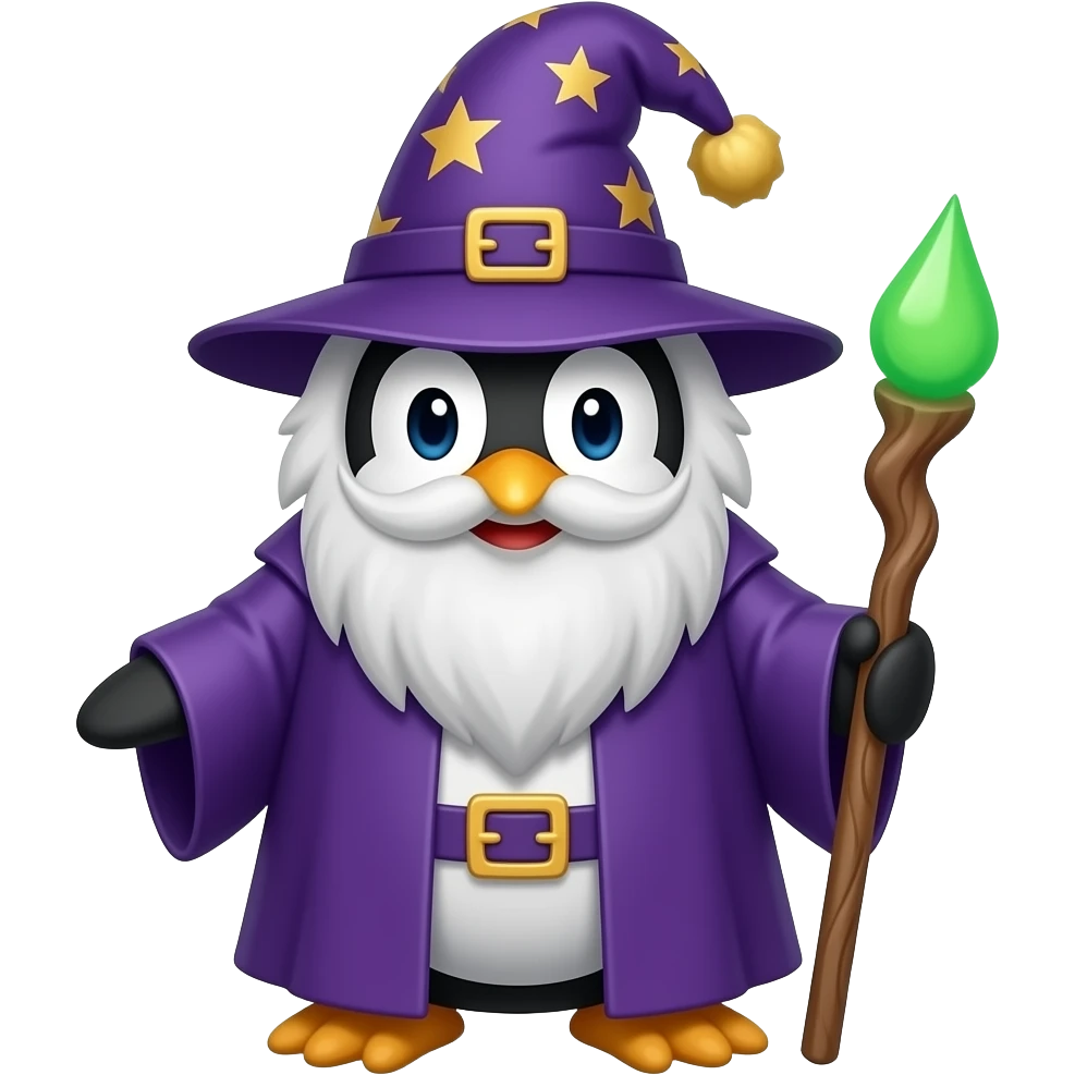 Penguin Wizard emoji