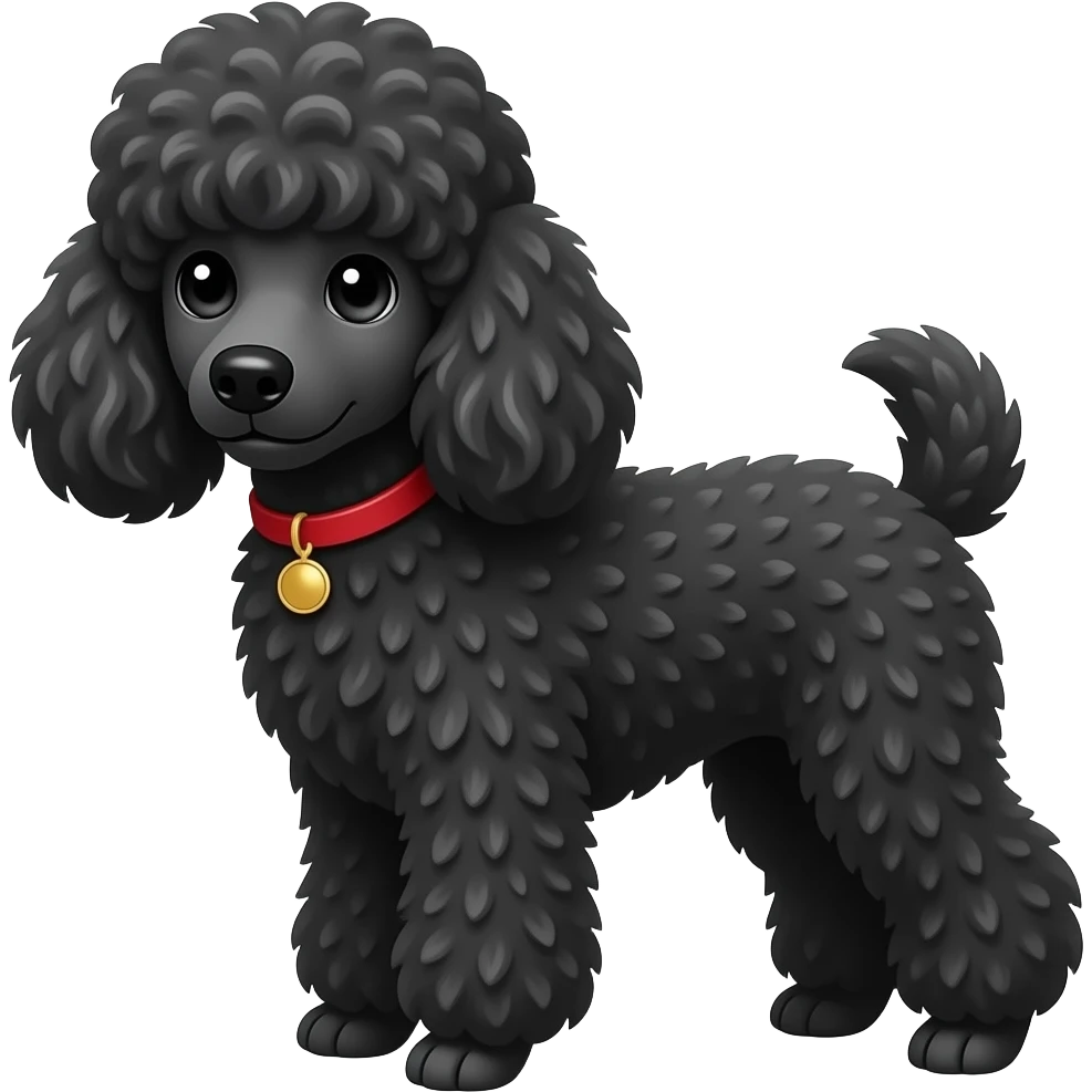 black and white toy poodle emoji
