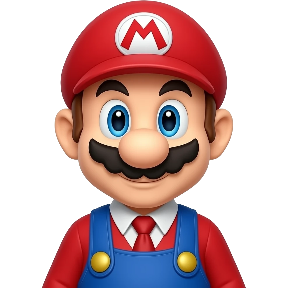 Mario wears school uniform emoji
