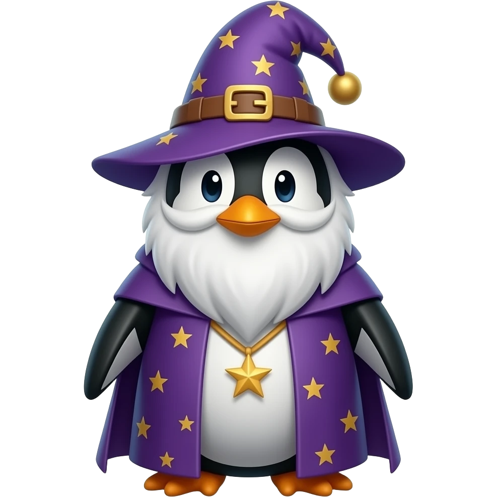 Penguin Wizard emoji