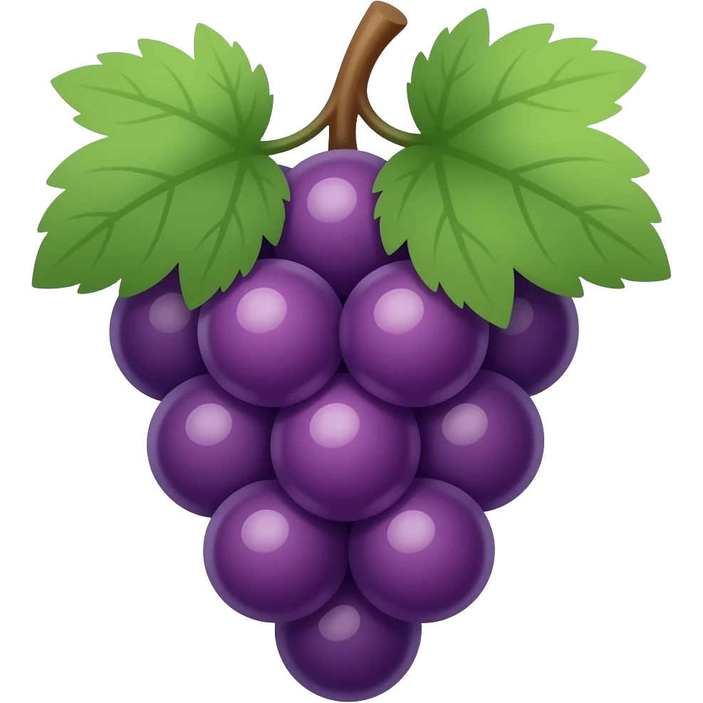 Cute grape emoji