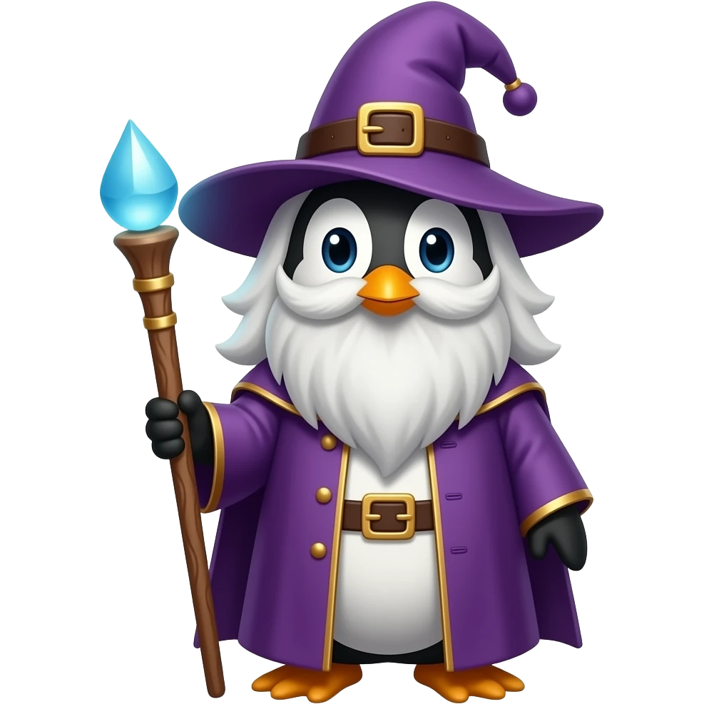 Penguin Wizard emoji