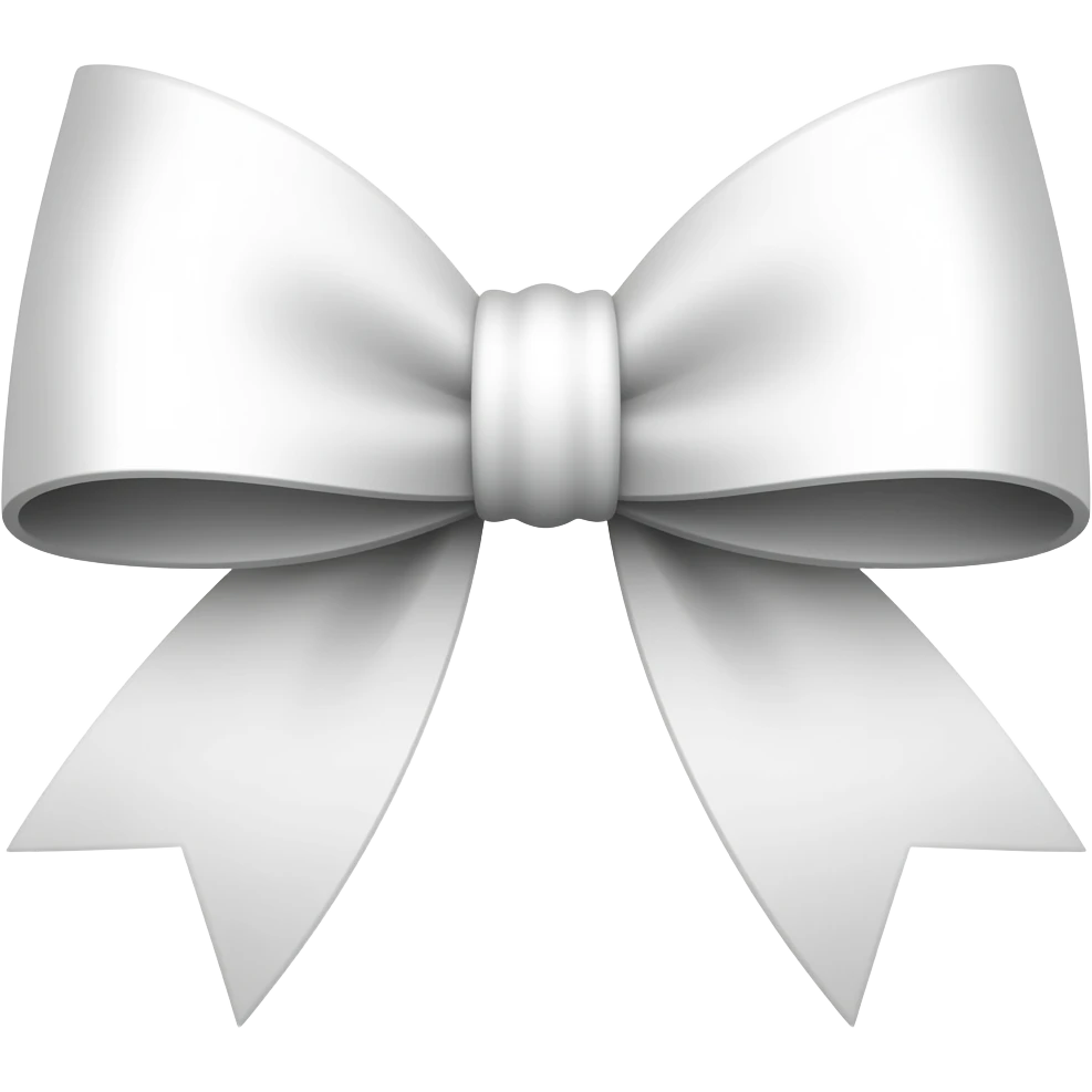 turn into withe ribbon bow emoji
