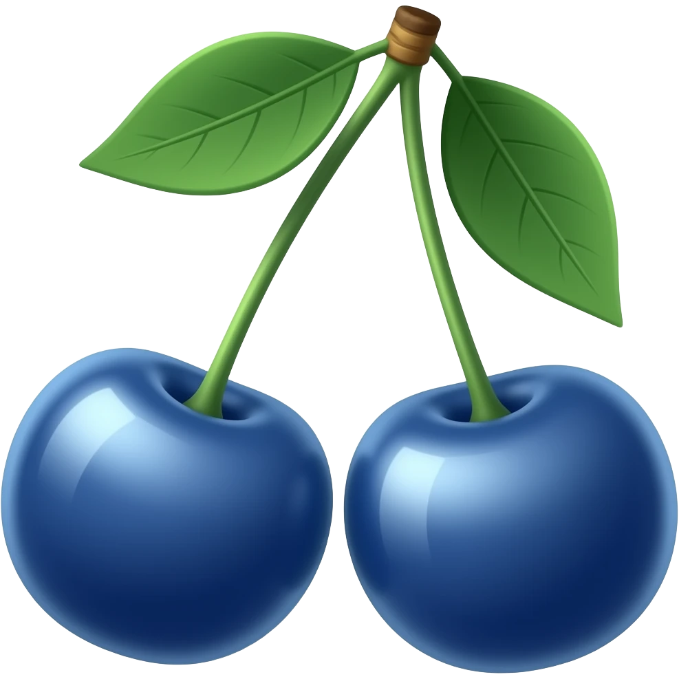 blue cherry emoji