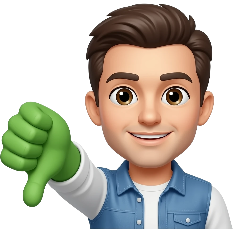 green thumb down emoji
