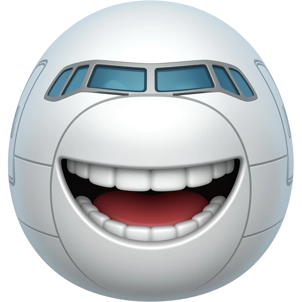 самолет с зубами emoji