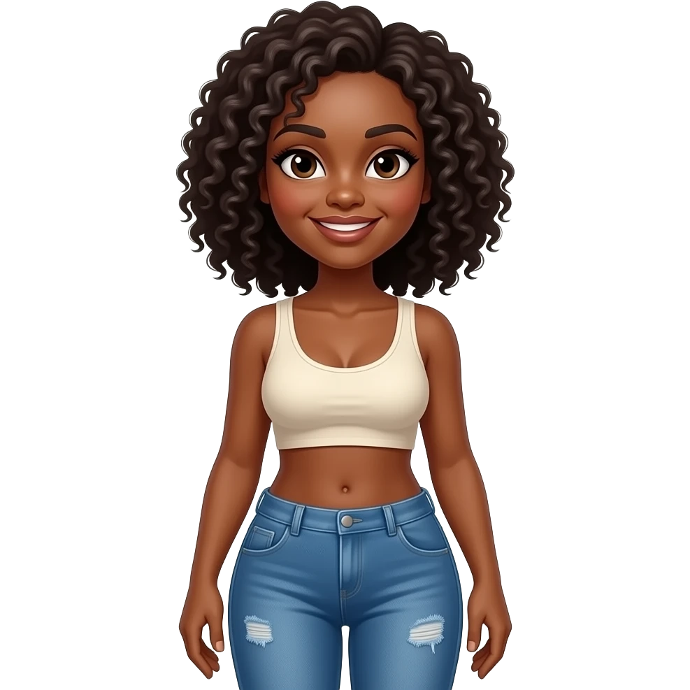 black girl, full body, female, huge breasts, tits larger than head emoji