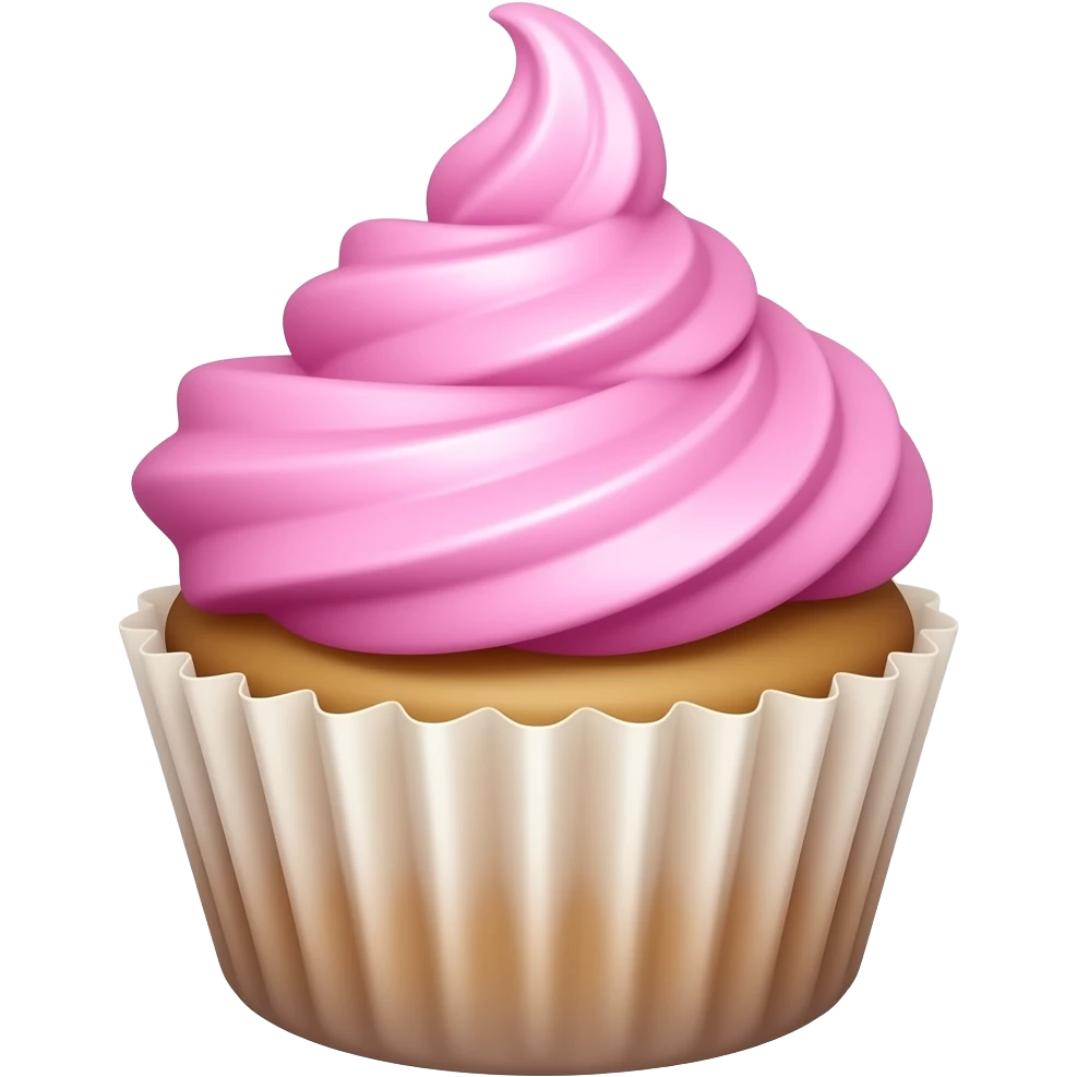 Cupcake with pink icing emoji