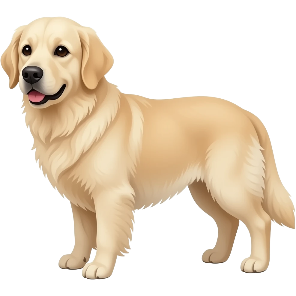 white english cream golden retriever emoji