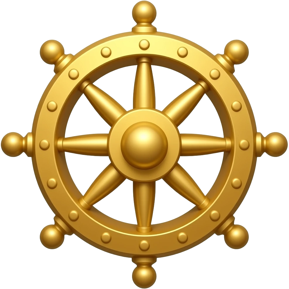 Mahoraga's Divine wheel with 8 spokes and sphere handles and the wheel is not very fat, it doesn't have any other Ancient parts emoji