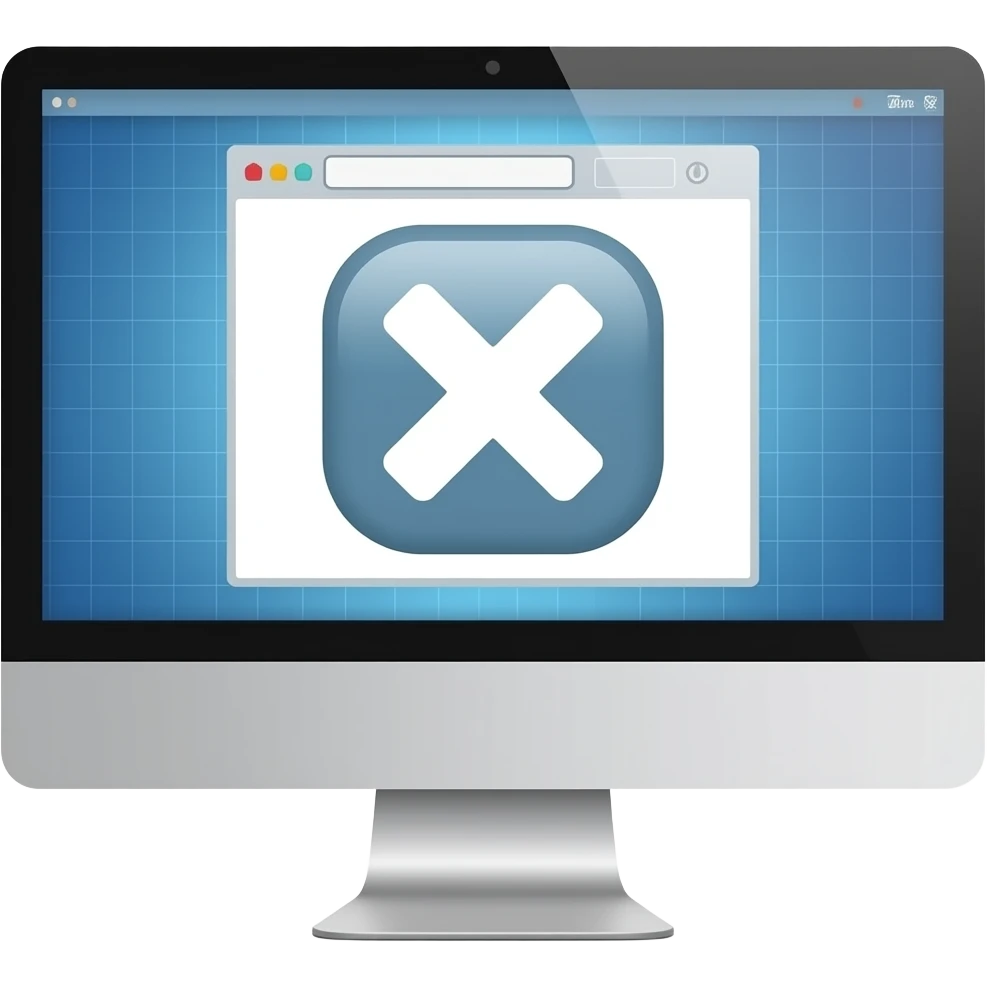 digital ads pop-up with x emoji