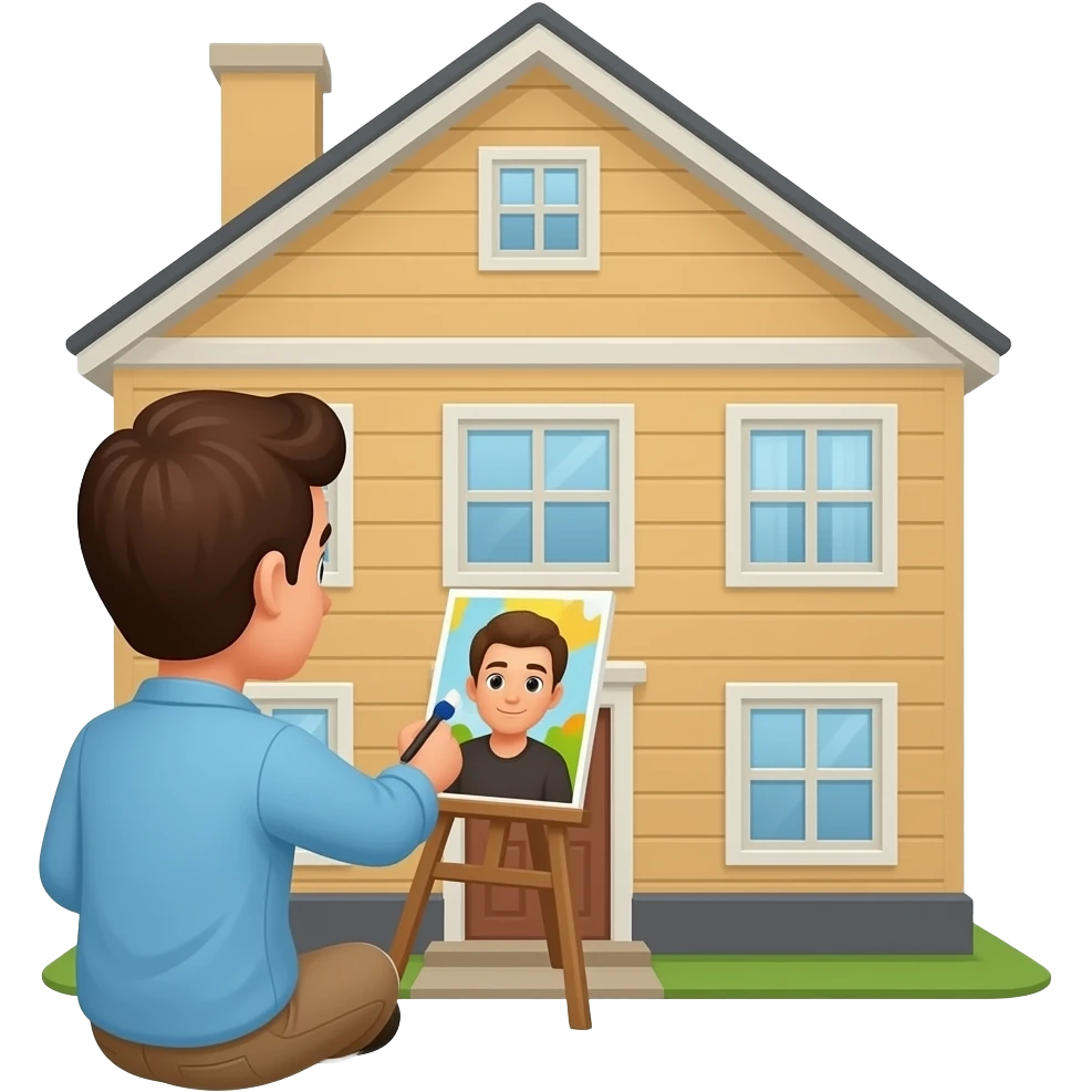 painting a house emoji