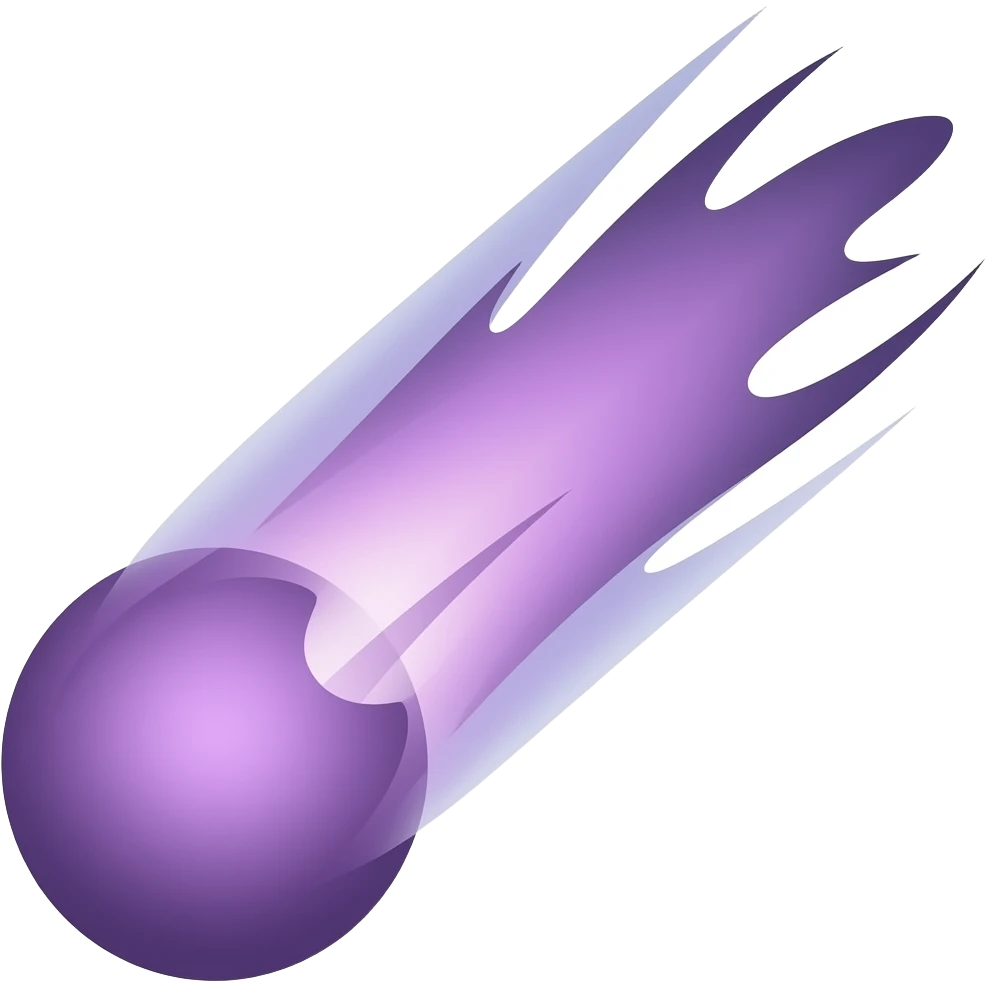 Purple comet emoji