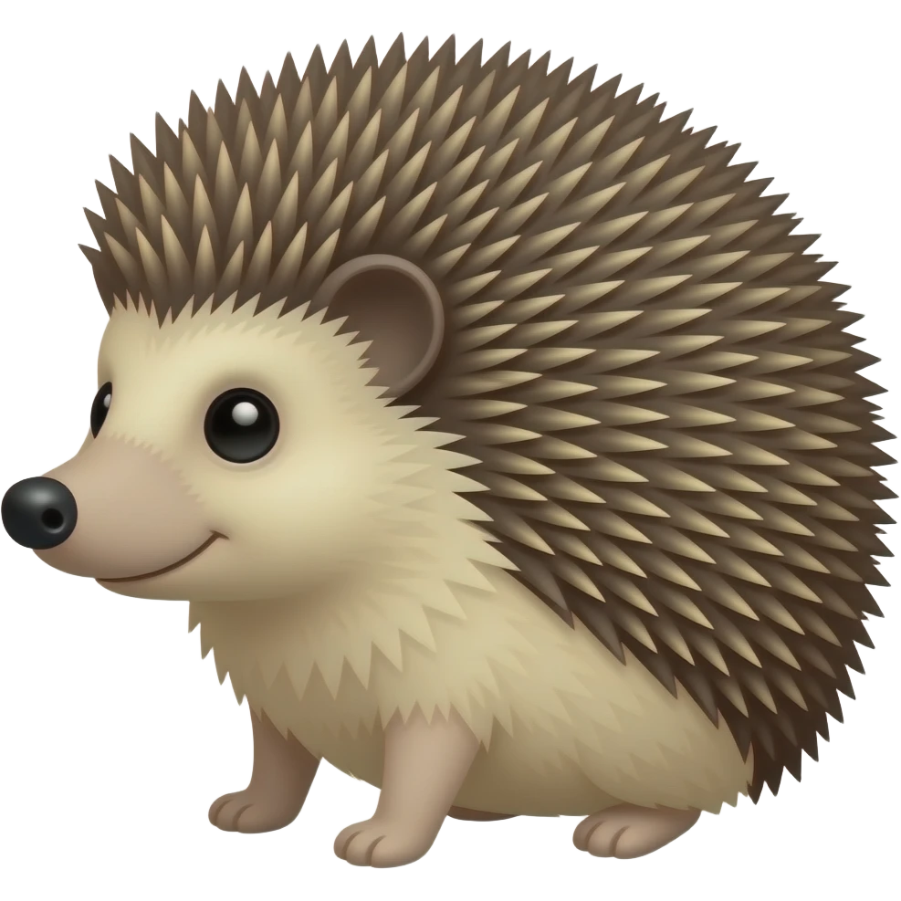 Hedgehog on bag emoji