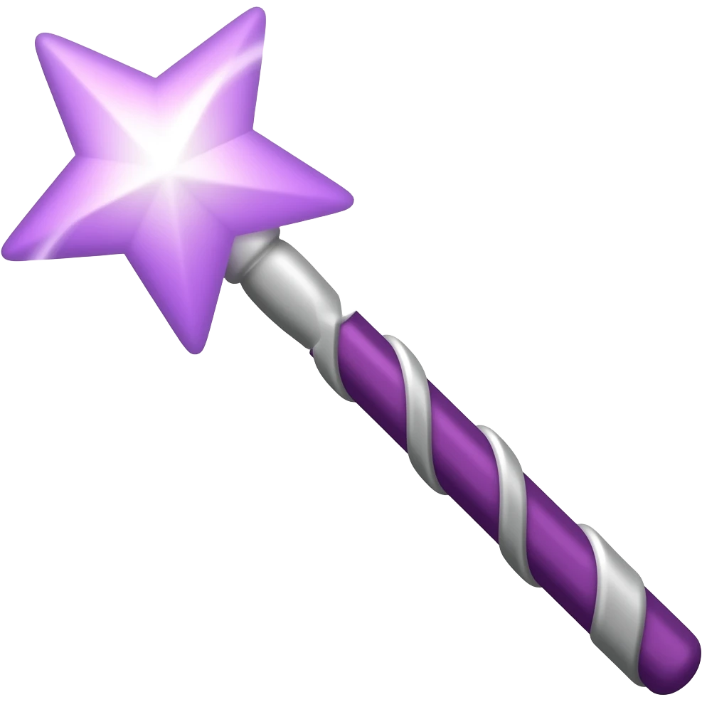 Magic stick violet emoji
