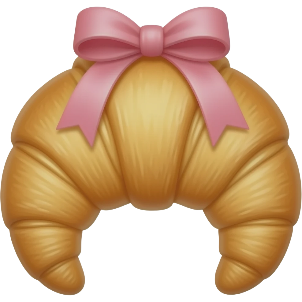 Croissant with bows emoji