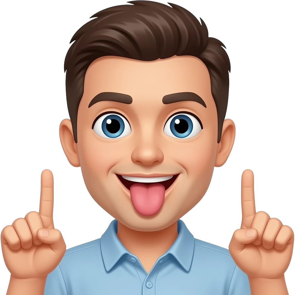 Tongue 8n 2 fingers emoji