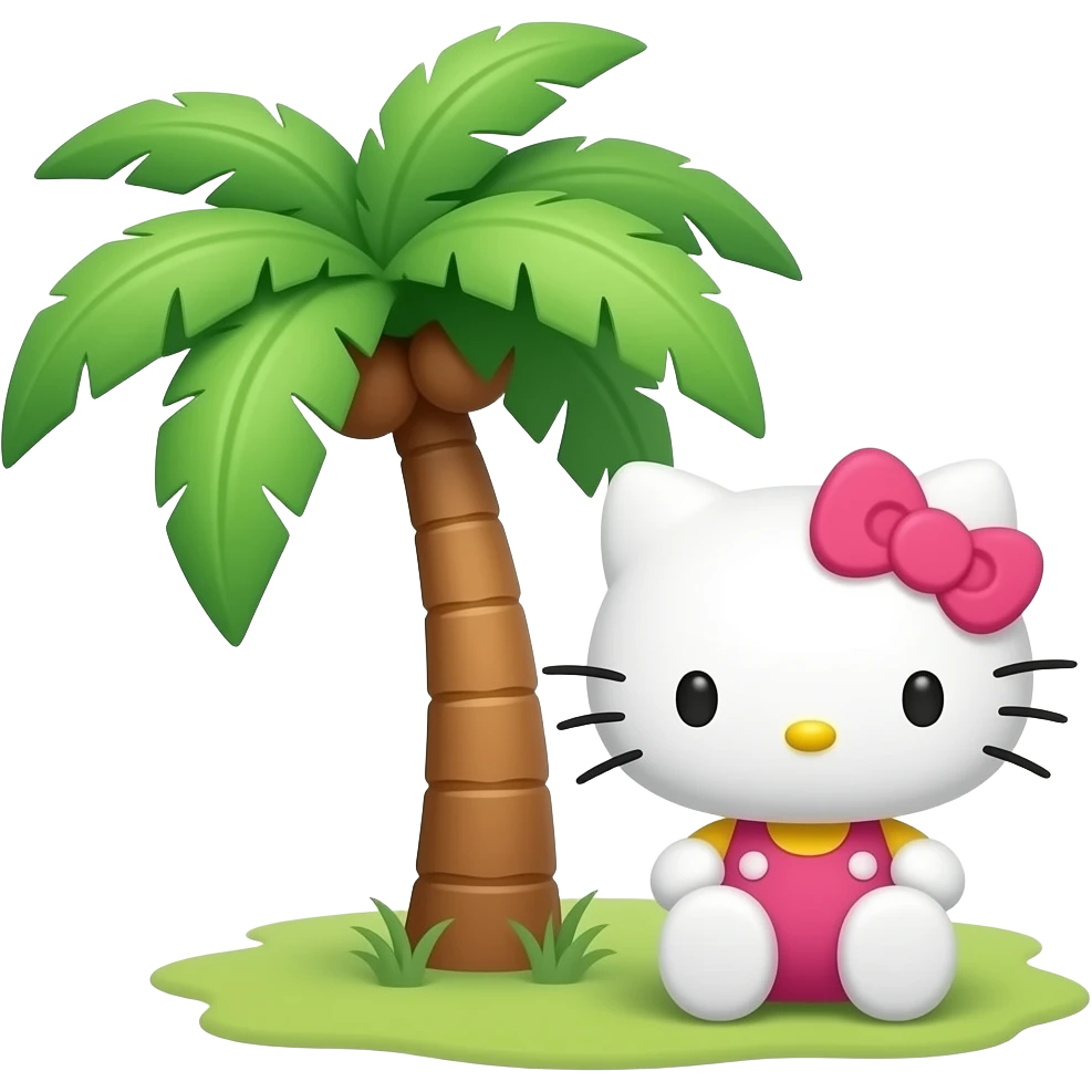 hello kitty palm emoji