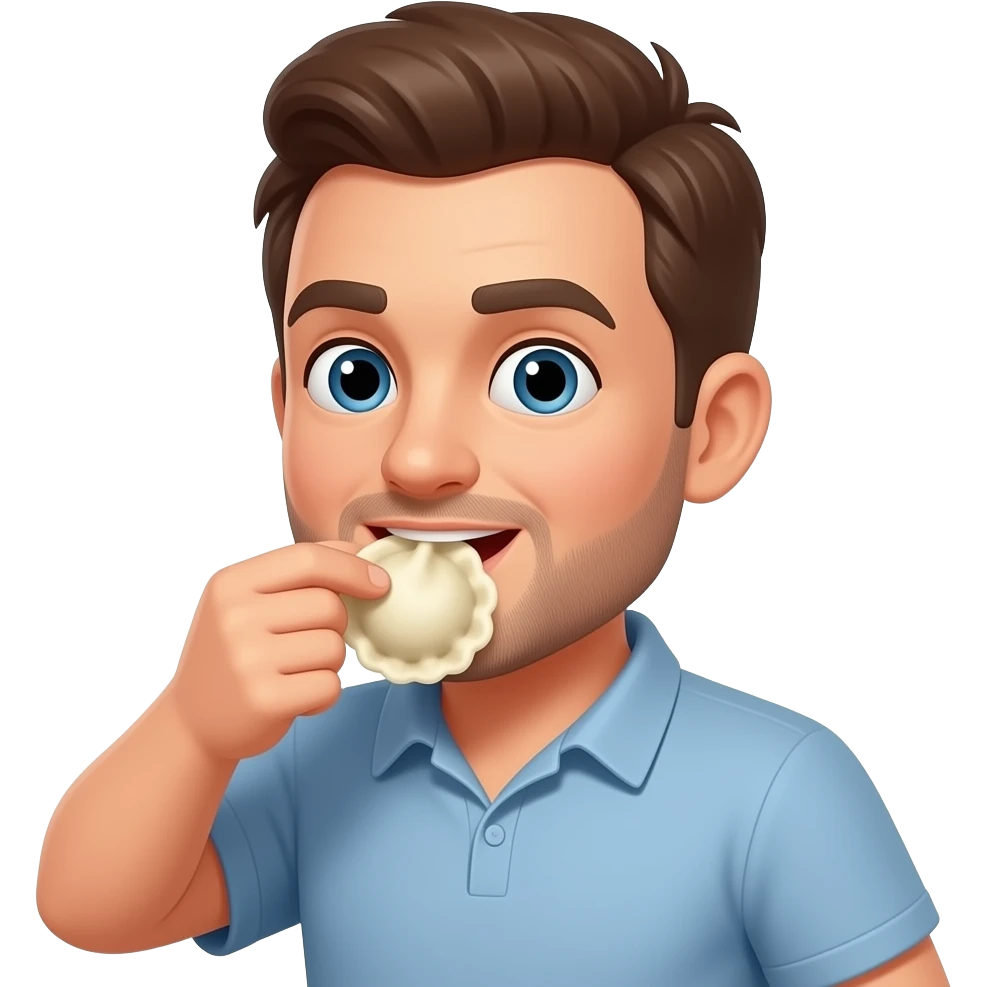 mann isst pelmeni emoji