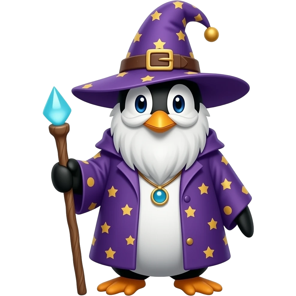 Penguin Wizard emoji