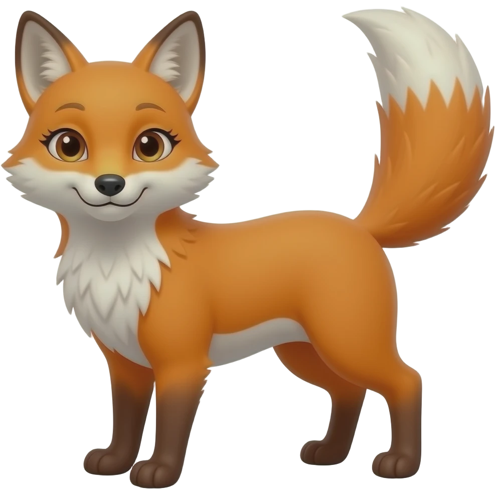 Fox with eyelashes emoji | AI Emoji Generator