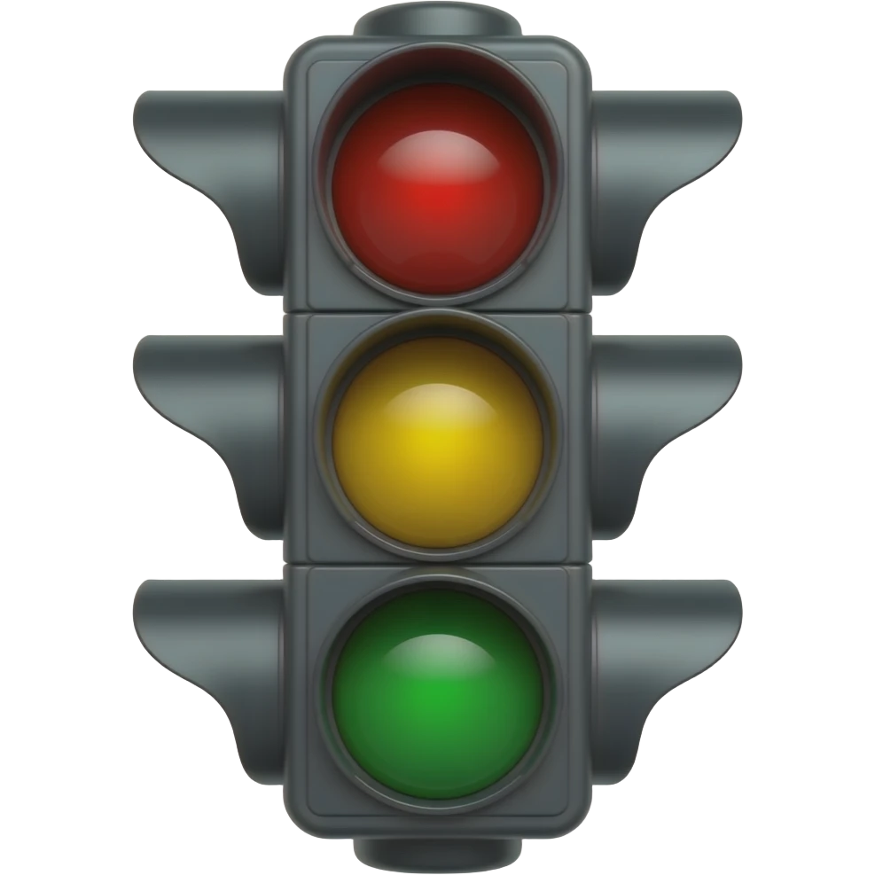 one traffic light emoji