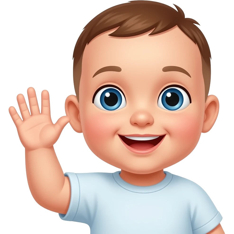 Baby  waving emoji
