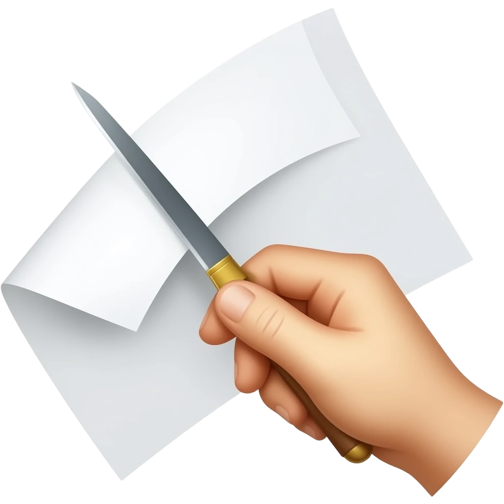 cutting paper emoji