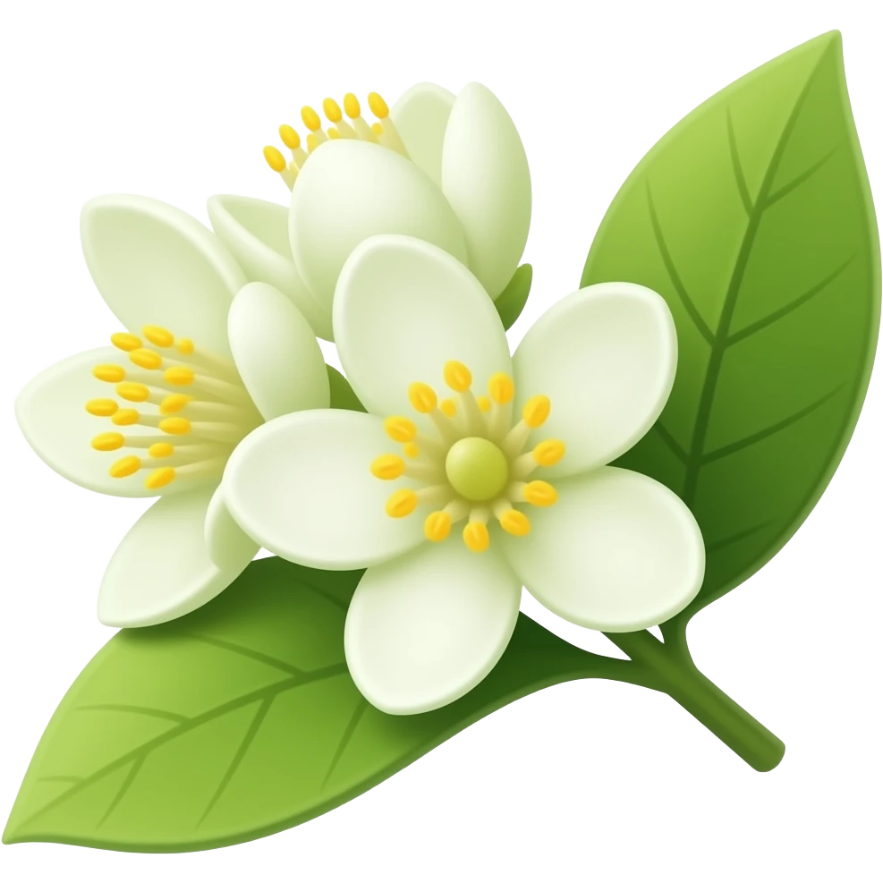 neroli flower with leaves ios emoji