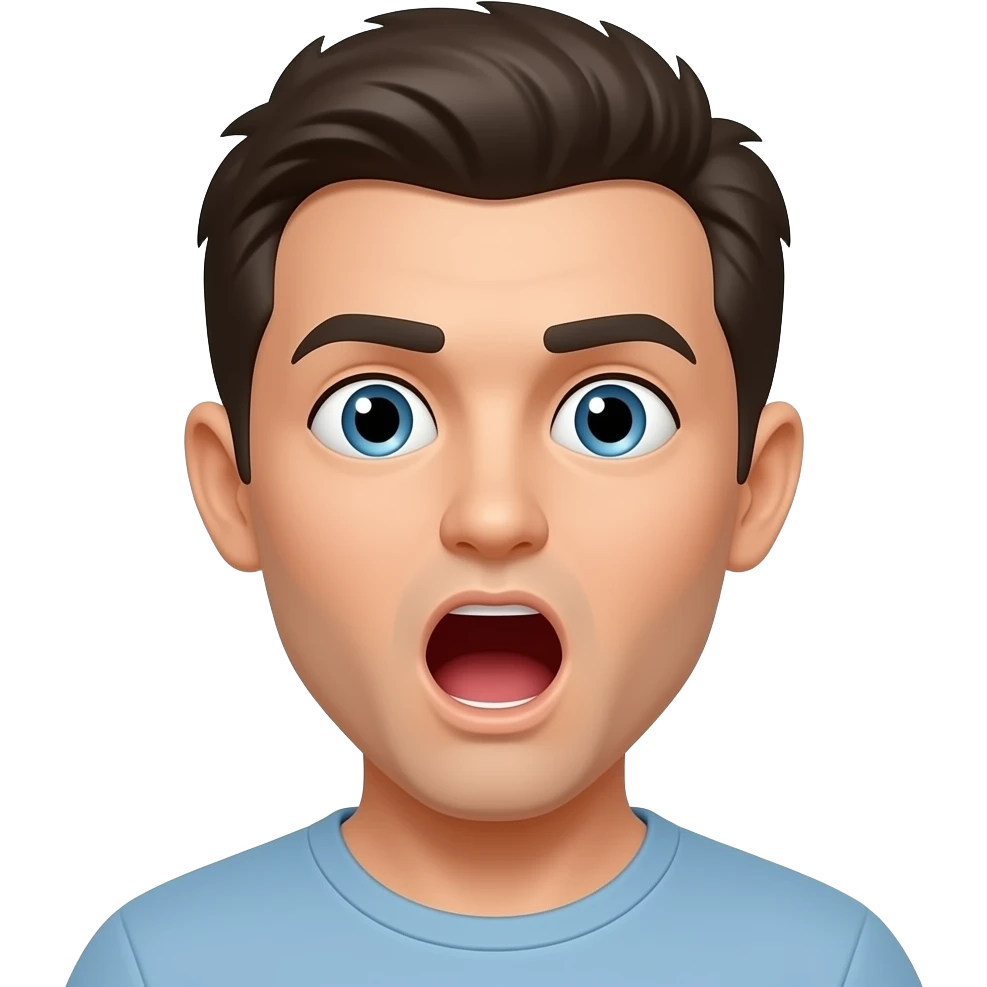 Слишком удивленное смайлик с открытым ртом emoji