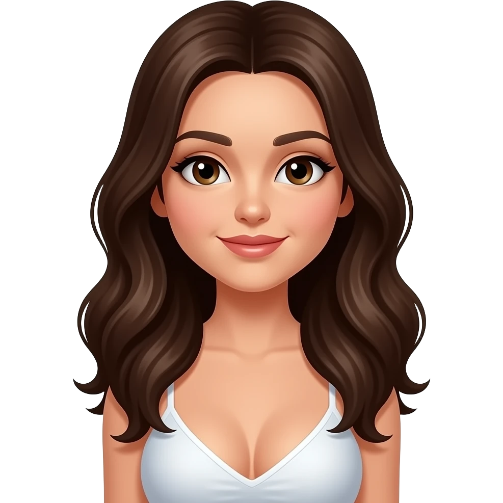 Brunette with boobs emoji