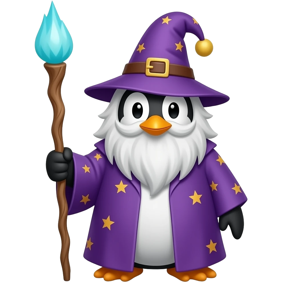 Penguin Wizard emoji