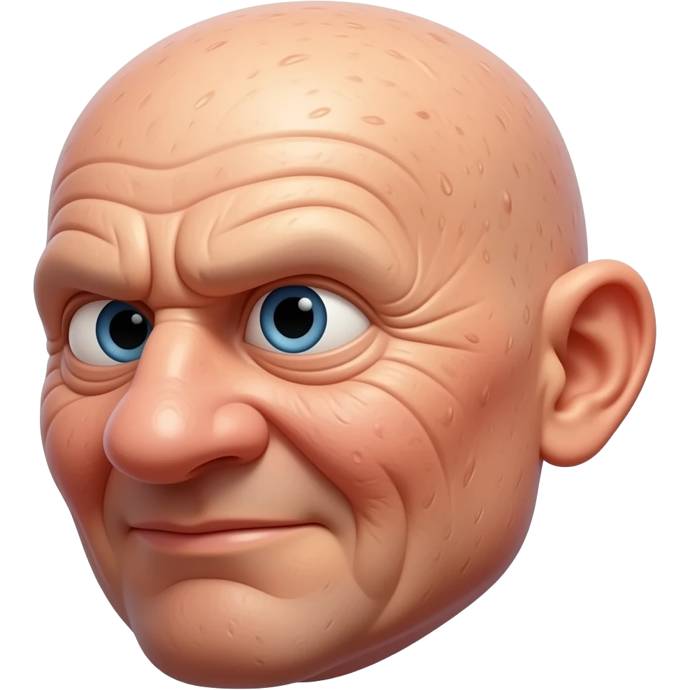 주름을 표현한 피부 emoji