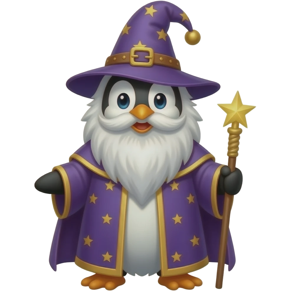 Penguin Wizard emoji