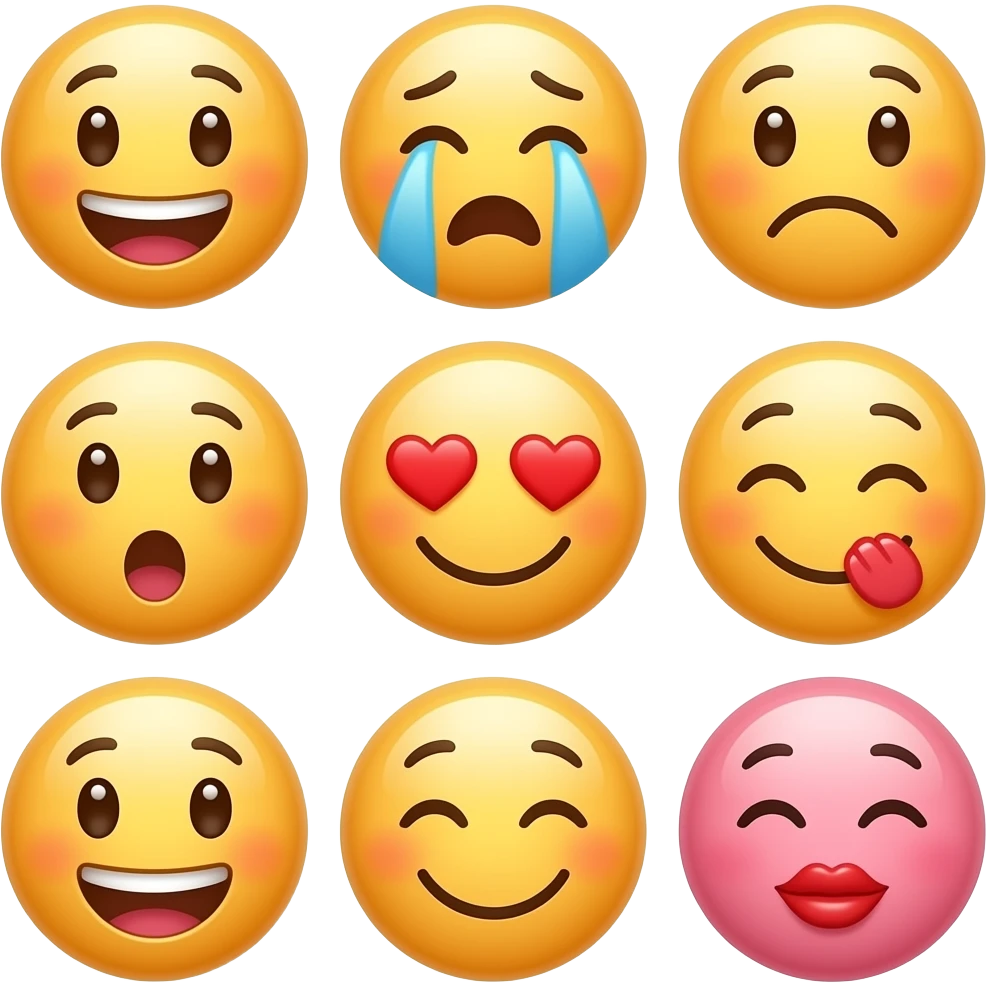 😀😃😄😁😆😅😂🤣😭😉😗😙🤩🥳🫠🥰😘😍 emoji